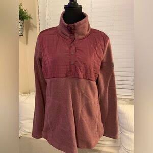 Ascend Burgundy 1/2 Snap Fleece Hiking Camping Pullover
